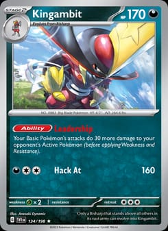 Kingambit 134/198 Rare – Scarlet & Violet Base Set Pokémon card