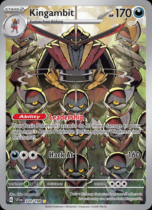 Kingambit 220/198 Scarlet & Violet Base Set Pokémon card