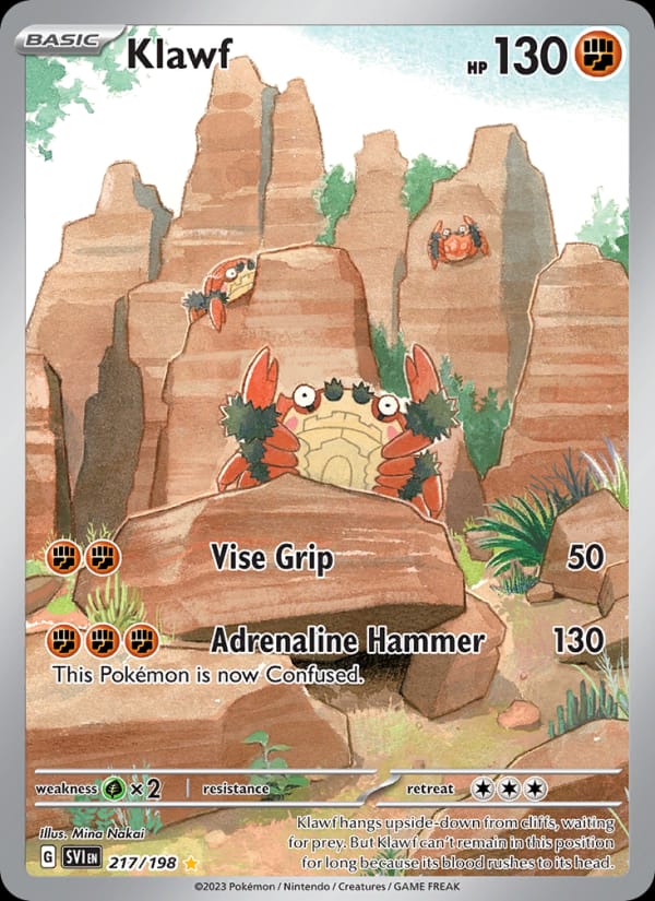 Klawf 217/198 Scarlet & Violet Base Set Pokémon card