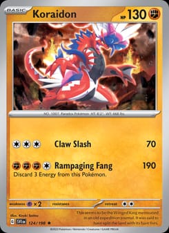 Koraidon 124/198 Rare – Scarlet & Violet Base Set Pokémon card