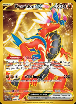 Koraidon ex 254/198 Hyper Rare – Scarlet & Violet Base Set Pokémon card