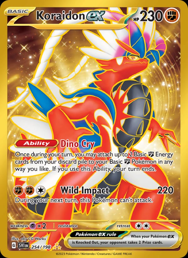 Koraidon ex 254/198 Scarlet & Violet Base Set Pokémon card