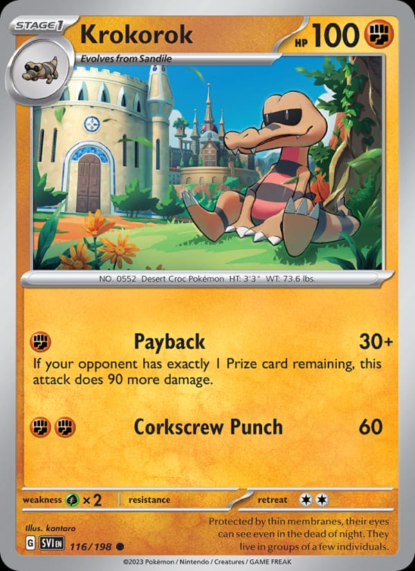 Krokorok 116/198 Scarlet & Violet Base Set Pokémon card