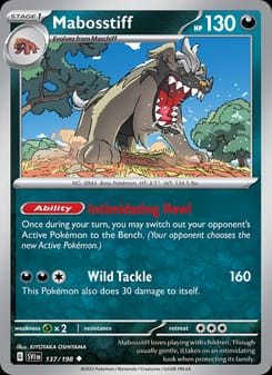 Mabosstiff 137/198 Uncommon – Scarlet & Violet Base Set Pokémon card