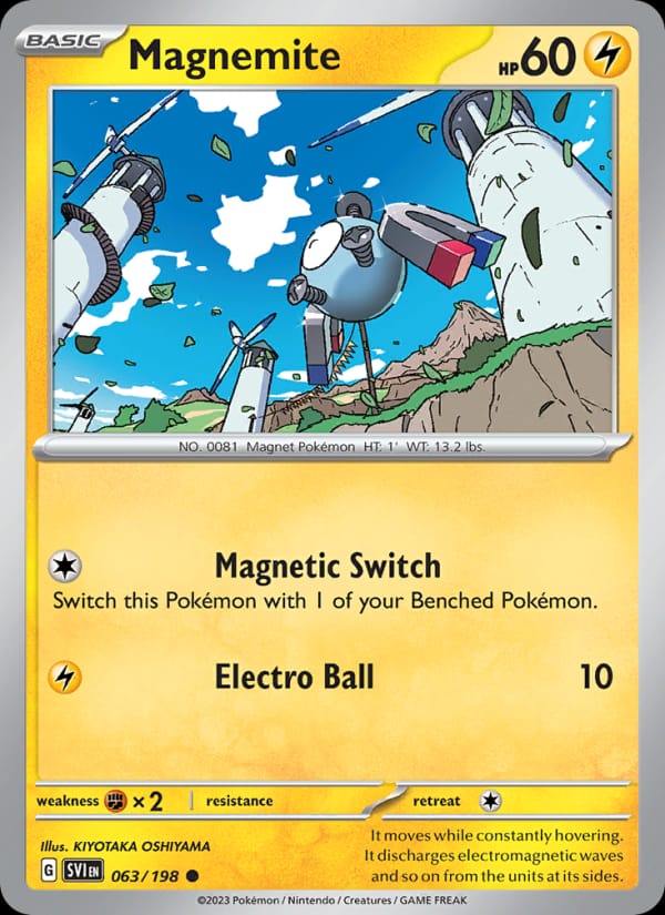Magnemite 063/198 Scarlet & Violet Base Set Pokémon card