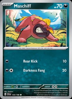 Maschiff 135/198 Common – Scarlet & Violet Base Set Pokémon card