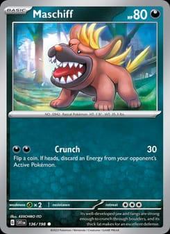 Maschiff 136/198 Common – Scarlet & Violet Base Set Pokémon card