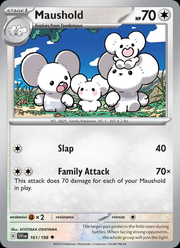 Maushold 161/198 Scarlet & Violet Base Set Pokémon card