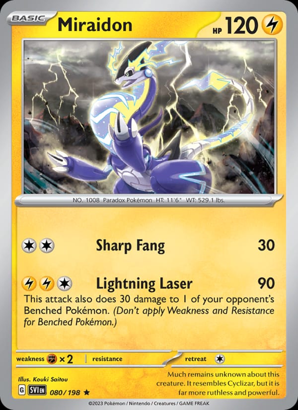 Miraidon 080/198 Scarlet & Violet Base Set Pokémon card