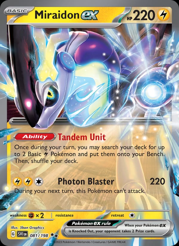 Miraidon ex 081/198 Scarlet & Violet Base Set Pokémon card