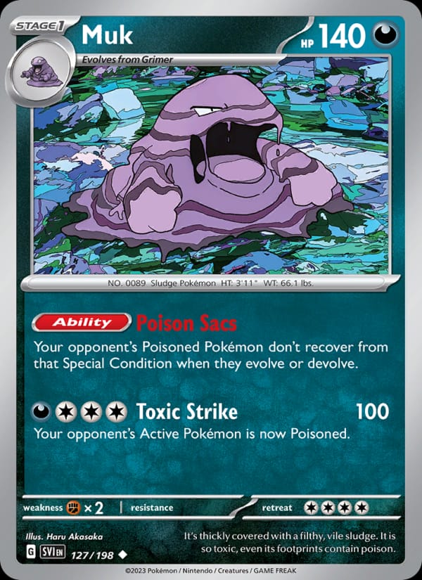 Muk 127/198 Scarlet & Violet Base Set Pokémon card