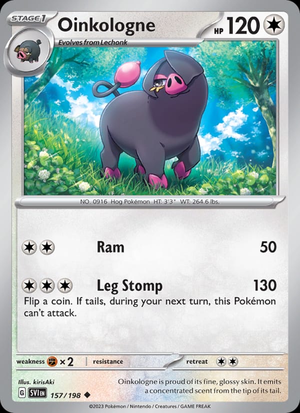 Oinkologne 157/198 Scarlet & Violet Base Set Pokémon card