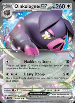 Oinkologne ex 158/198 Double Rare – Scarlet & Violet Base Set Pokémon card