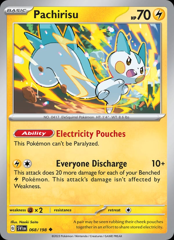 Pachirisu 068/198 Scarlet & Violet Base Set Pokémon card