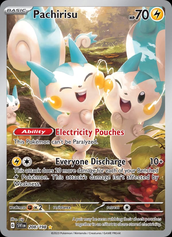 Pachirisu 208/198 Scarlet & Violet Base Set Pokémon card