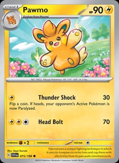 Pawmo 075/198 Common – Scarlet & Violet Base Set Pokémon card