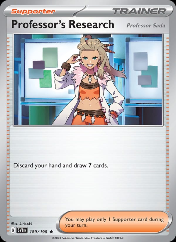 Professor's Research 189/198 Scarlet & Violet Base Set Pokémon card