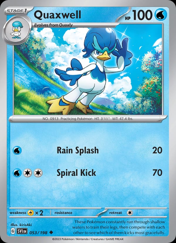 Quaxwell 053/198 Scarlet & Violet Base Set Pokémon card