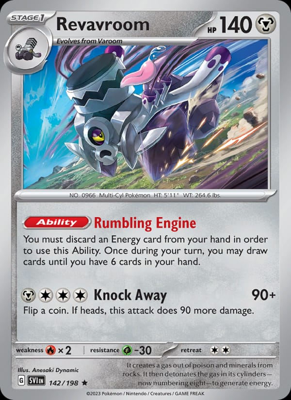 Revavroom 142/198 Scarlet & Violet Base Set Pokémon card