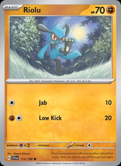 Riolu 112/198 Common – Scarlet & Violet Base Set Pokémon card