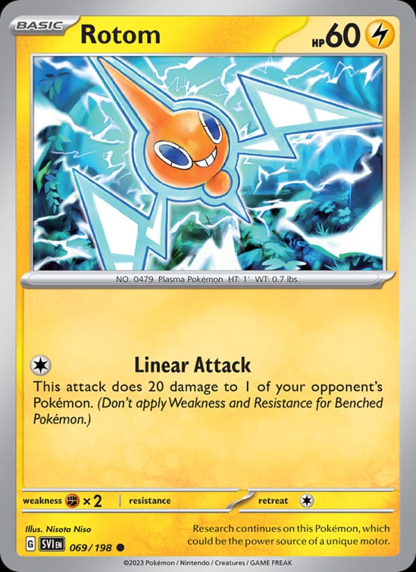 Rotom 069/198 Scarlet & Violet Base Set Pokémon card