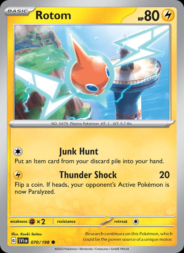 Rotom 070/198 Scarlet & Violet Base Set Pokémon card