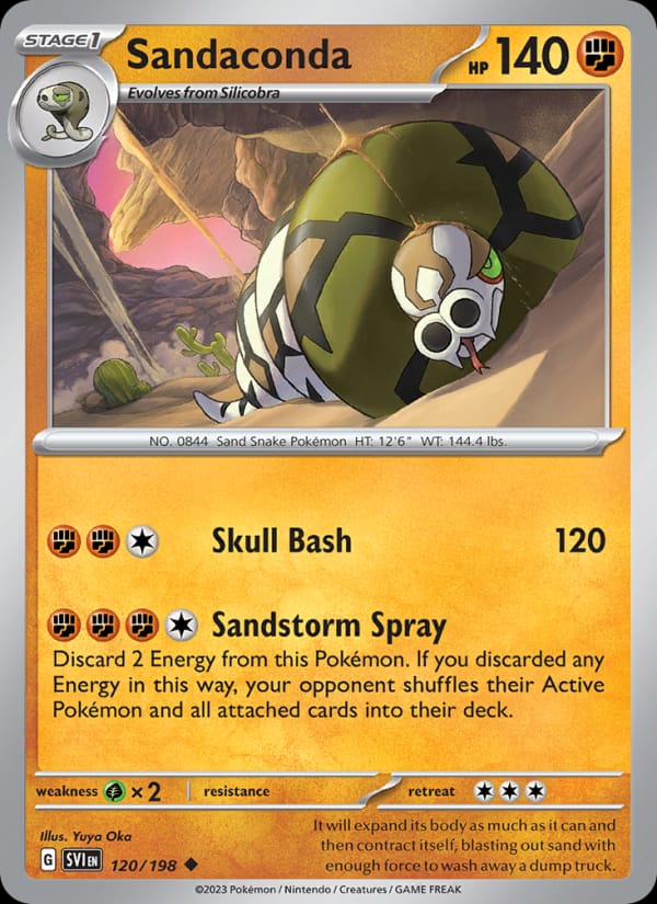 Sandaconda 120/198 Scarlet & Violet Base Set Pokémon card