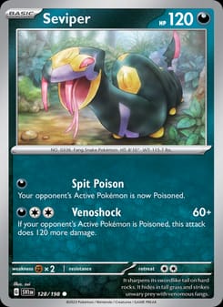 Seviper 128/198 Common – Scarlet & Violet Base Set Pokémon card