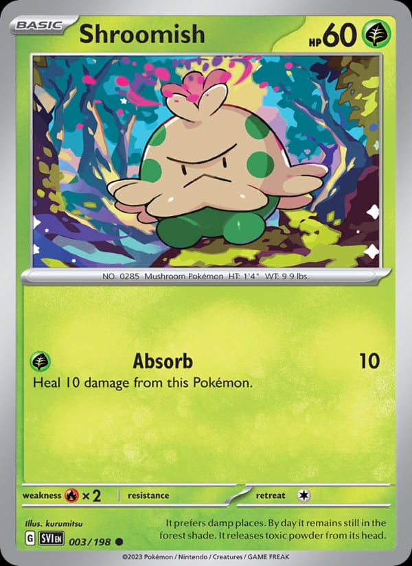 Shroomish 003/198 Scarlet & Violet Base Set Pokémon card
