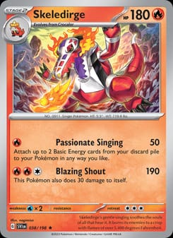 Skeledirge 038/198 Rare – Scarlet & Violet Base Set Pokémon card