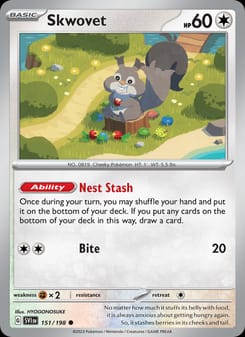 Skwovet 151/198 Common – Scarlet & Violet Base Set Pokémon card