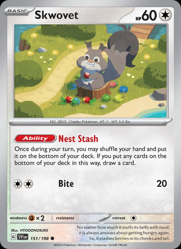 Skwovet 151/198 Scarlet & Violet Base Set Pokémon card