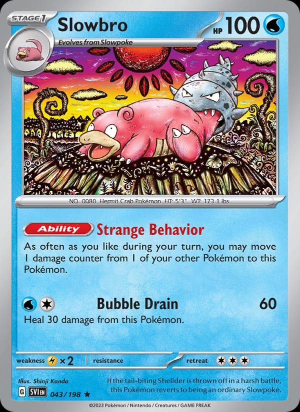 Slowbro 043/198 Scarlet & Violet Base Set Pokémon card