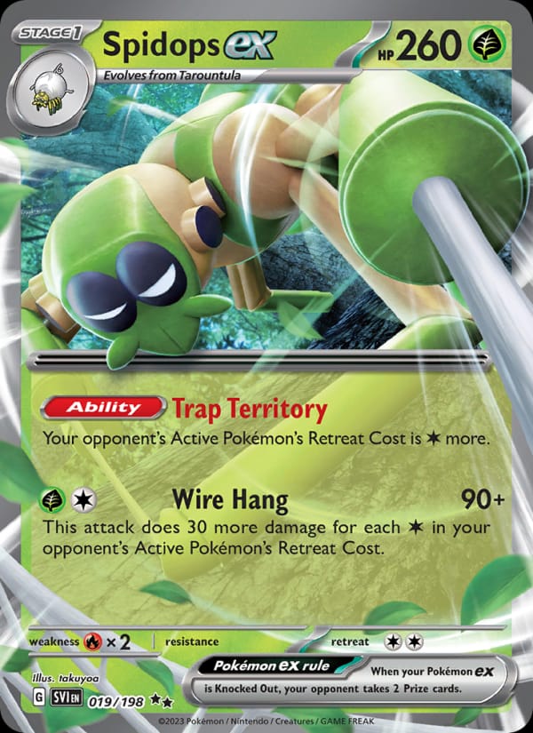 Spidops ex 019/198 Scarlet & Violet Base Set Pokémon card