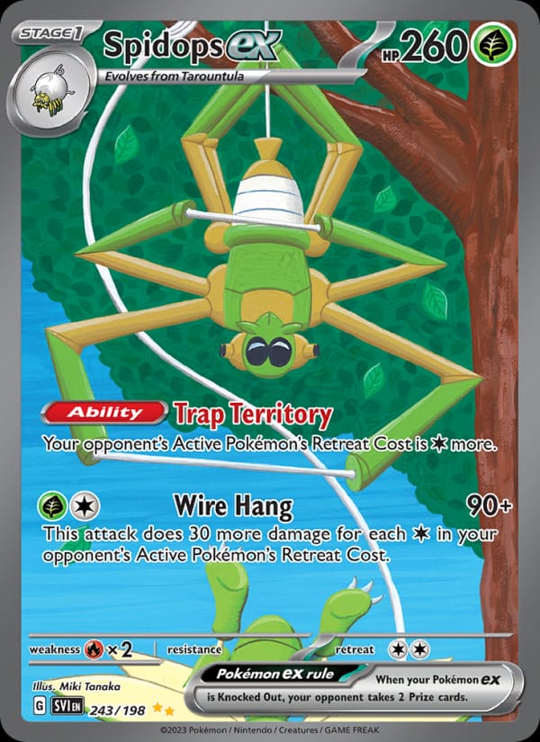 Spidops ex 243/198 Scarlet & Violet Base Set Pokémon card