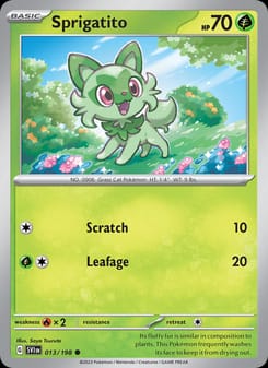 Sprigatito 013/198 Common – Scarlet & Violet Base Set Pokémon card