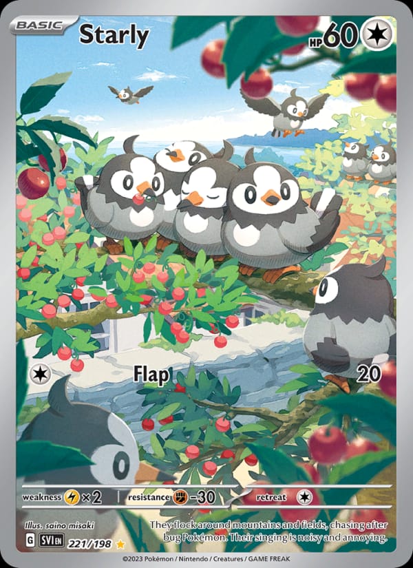 Starly 221/198 Scarlet & Violet Base Set Pokémon card