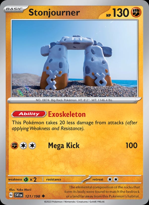 Stonjourner 121/198 Scarlet & Violet Base Set Pokémon card