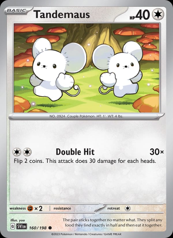 Tandemaus 160/198 Scarlet & Violet Base Set Pokémon card