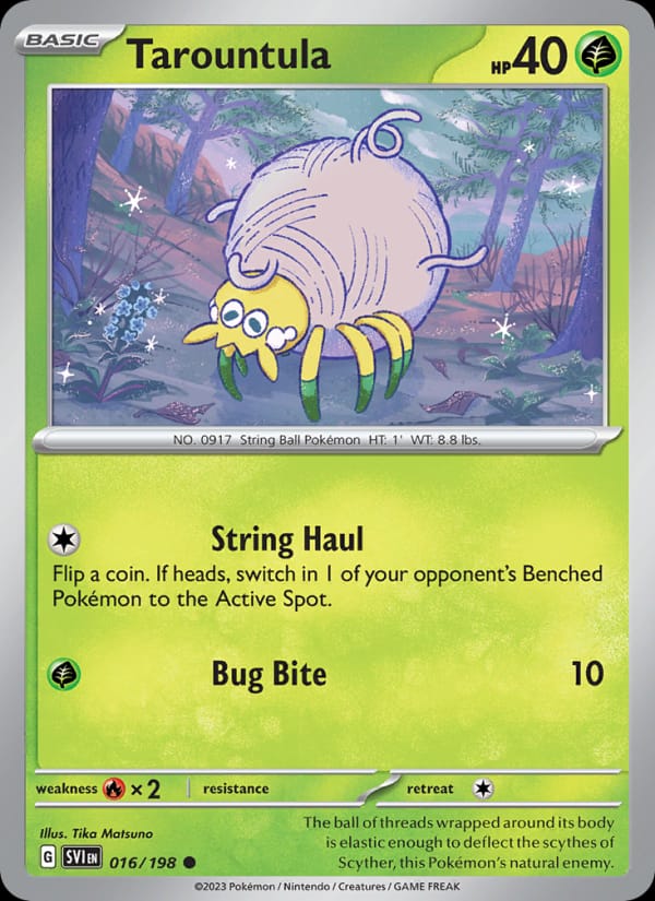 Tarountula 016/198 Scarlet & Violet Base Set Pokémon card