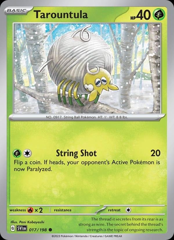 Tarountula 017/198 Scarlet & Violet Base Set Pokémon card
