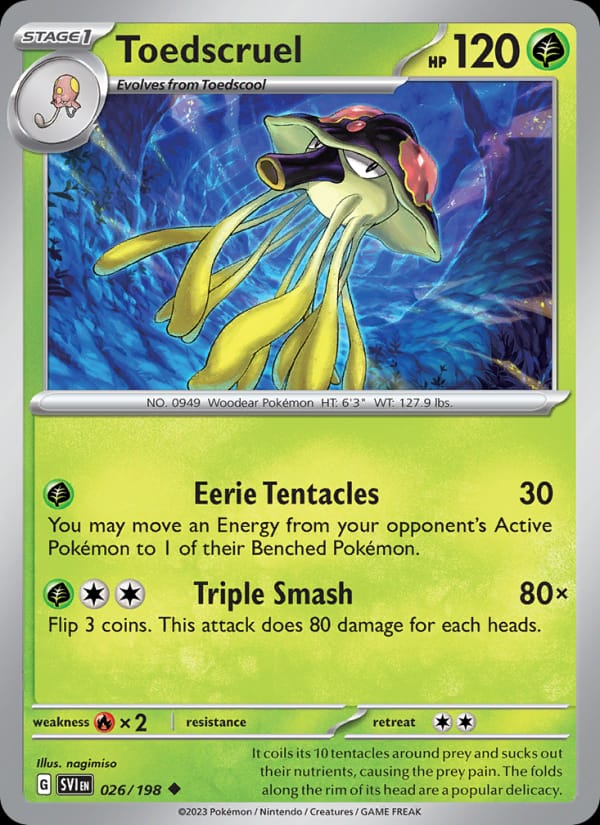 Toedscruel 026/198 Scarlet & Violet Base Set Pokémon card
