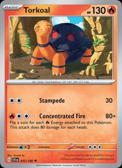 Torkoal 035/198 Uncommon – Scarlet & Violet Base Set Pokémon card