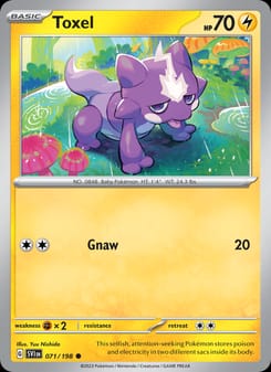 Toxel 071/198 Common – Scarlet & Violet Base Set Pokémon card