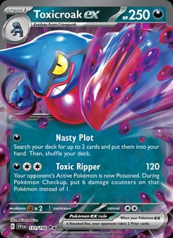 Toxicroak ex 131/198 Double Rare – Scarlet & Violet Base Set Pokémon card