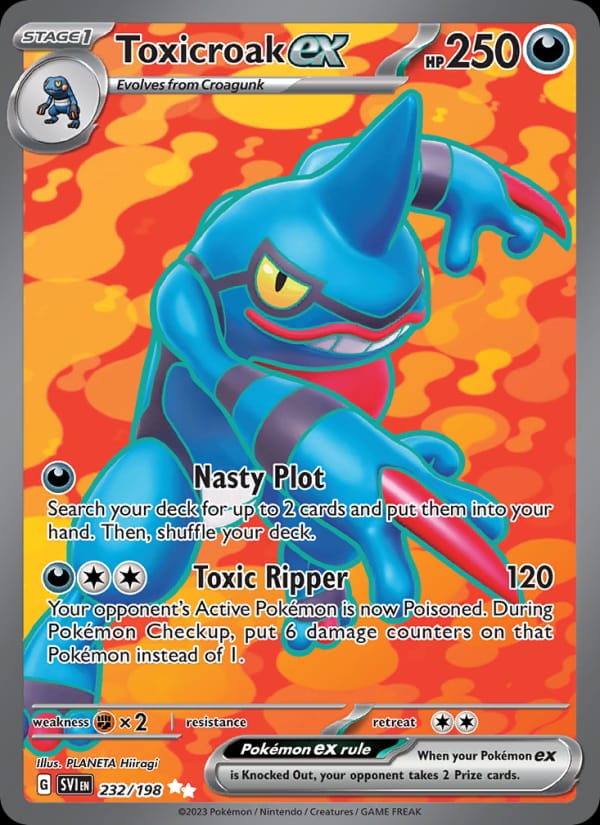 Toxicroak ex 232/198 Scarlet & Violet Base Set Pokémon card