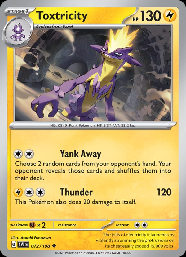 Toxtricity 072/198 Scarlet & Violet Base Set Pokémon card