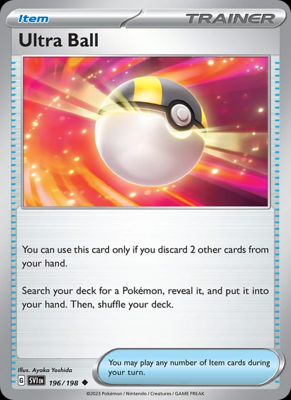 Ultra Ball 196/198 Scarlet & Violet Base Set Pokémon card