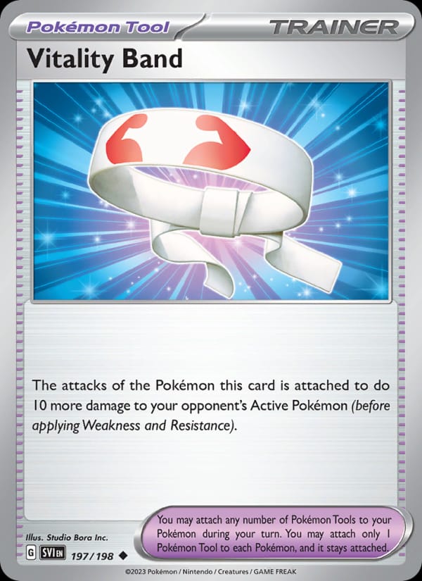 Vitality Band 197/198 Scarlet & Violet Base Set Pokémon card