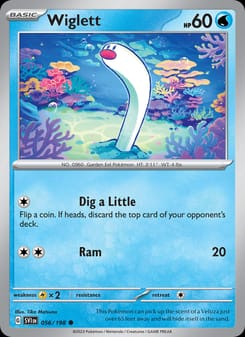 Wiglett 056/198 Common – Scarlet & Violet Base Set Pokémon card